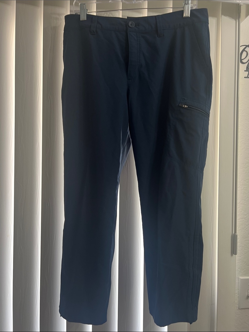 Eddie Bauer Navy Cargo Pants with Zip Pocket